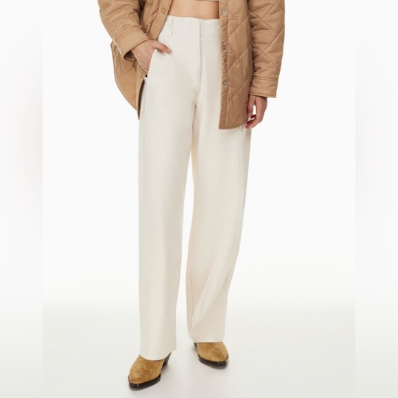Aritzia Wilfred Free Wide Leg Pants Light Birch Women’s 8 M Medium New NWT Cream - Picture 1 of 12